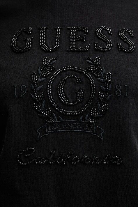 Бавовняна футболка Guess MENA — AW25-TSD0E3, чорний — фото 5