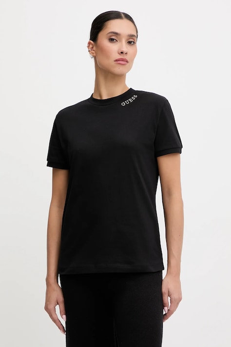 Guess t-shirt bawełniany CLELIA damski kolor czarny V5BI12 K8FQ4