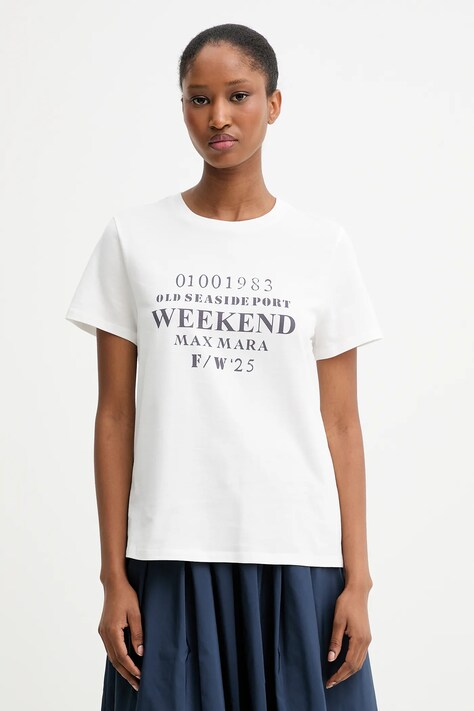 Weekend Max Mara t-shirt bawełniany GUGLIA damski kolor biały 2525976031600