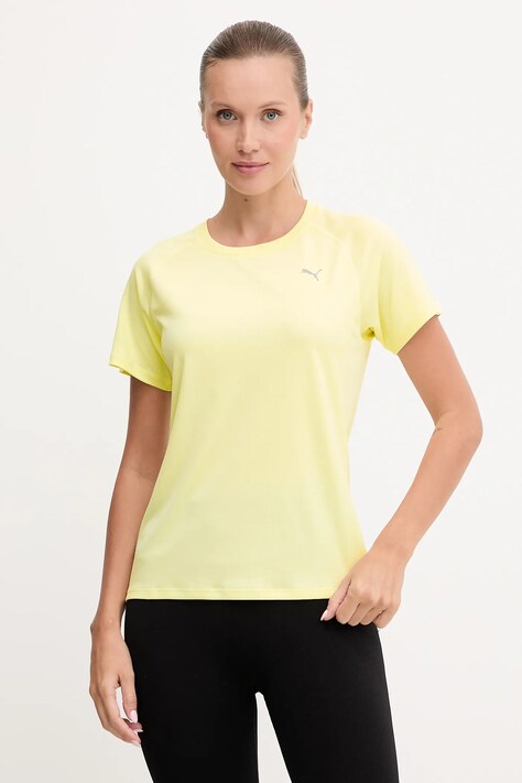 Puma t-shirt treningowy damski kolor żółty 526578