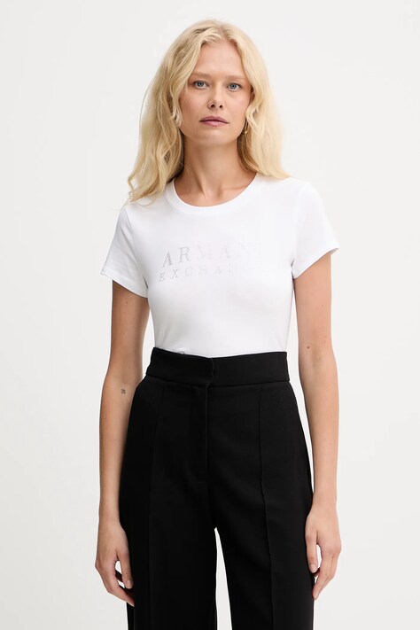 Armani Exchange t-shirt damski kolor biały XW001349 AF17173