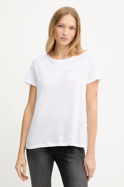 Armani Exchange t-shirt bawełniany damski kolor biały XW001363 AF16296