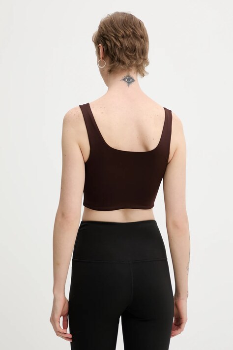 Tommy Jeans top kolor brązowy DW0DW21564