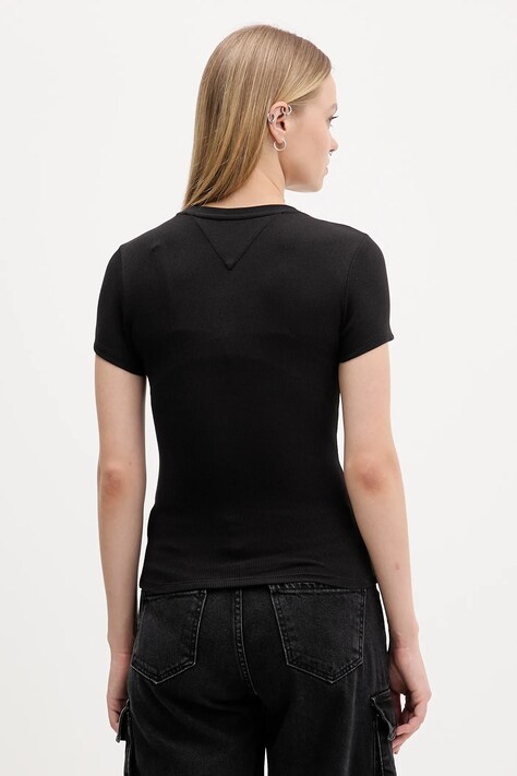 Tommy Jeans t-shirt donna colore nero DW0DW21584