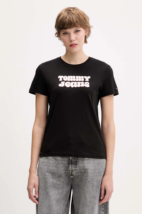 Tommy Jeans tricou culoarea negru, DW0DW21956