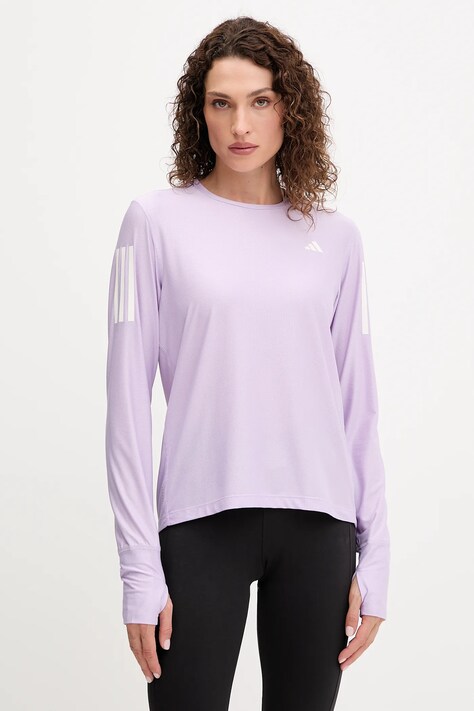 adidas Performance longsleeve do biegania Own The Run kolor fioletowy JW9670