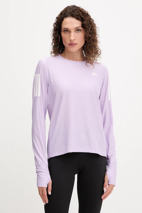 adidas Performance longsleeve do biegania Own The Run kolor fioletowy JW9670