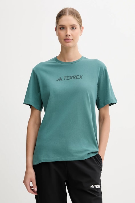 Športové tričko adidas TERREX zelená farba, JM2817