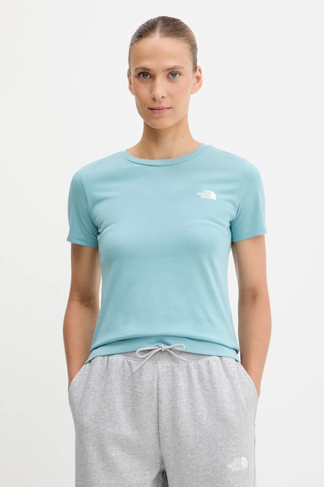 Μπλουζάκι The North Face Simple Dome χρώμα: μπλε, NF0A87NHBOA1