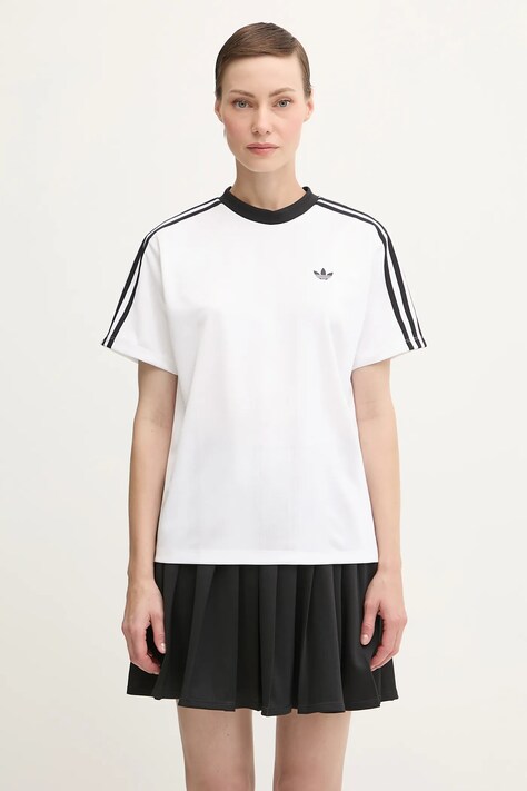 adidas Originals t-shirt Jacquard Tee damski kolor biały JV9647