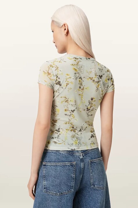 AllSaints T-shirt damski ELLIE beżowy W267JC