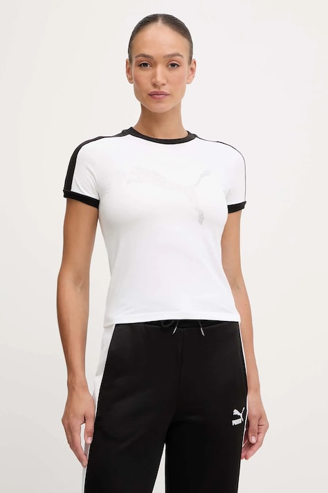 Puma tricou PUMA x FENTY culoarea alb, 636184