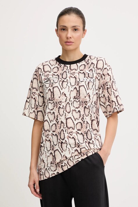 Puma t-shirt bawełniany PUMA x A$AP ROCKY damski kolor beżowy 635239