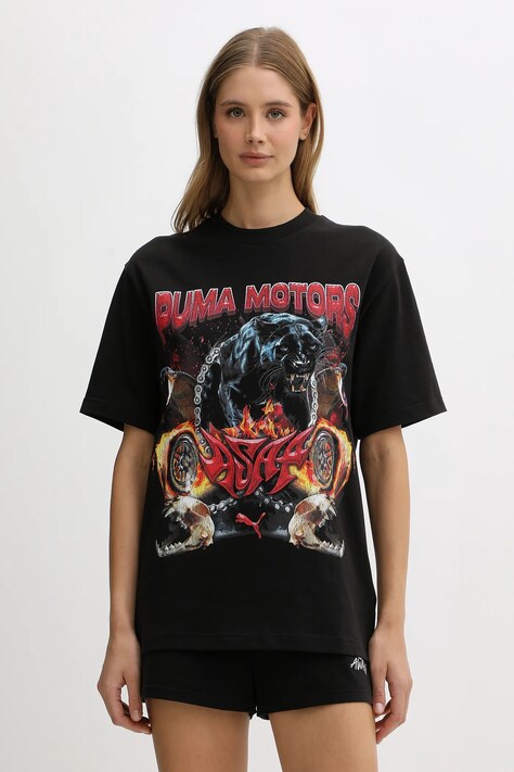 Puma t-shirt bawełniany PUMA x A$AP ROCKY damski kolor czarny 636188