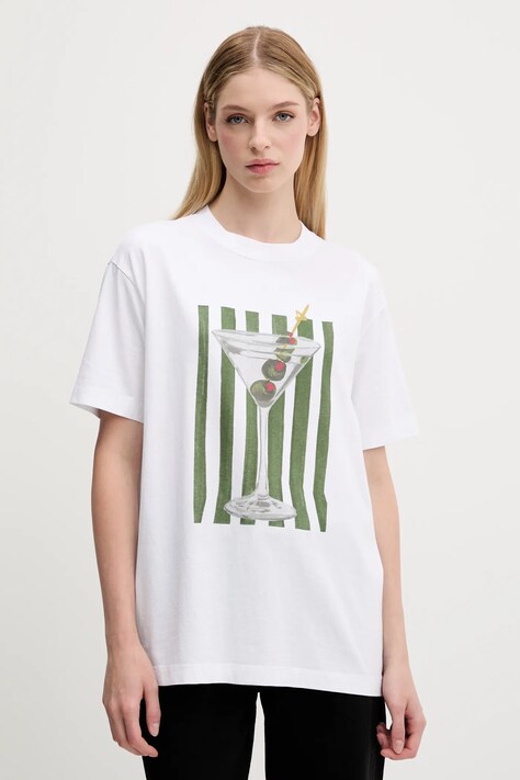 Abercrombie & Fitch t-shirt bawełniany damski kolor biały KI157-5346-100