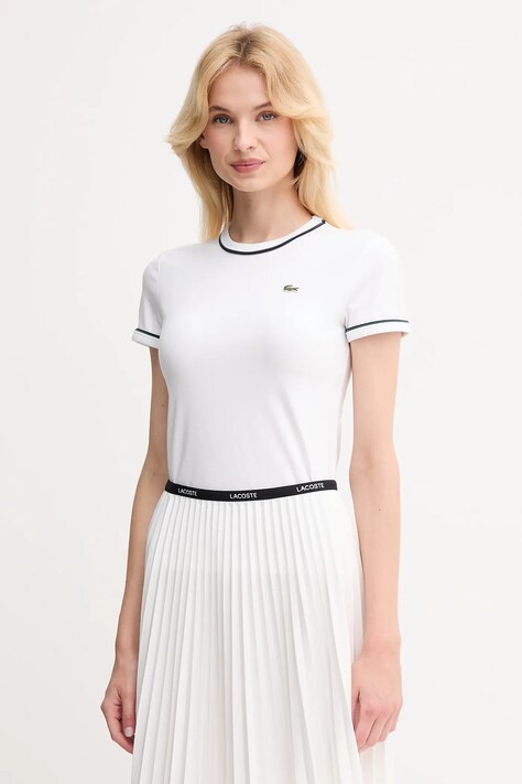 Lacoste t-shirt damski kolor biały TF5289