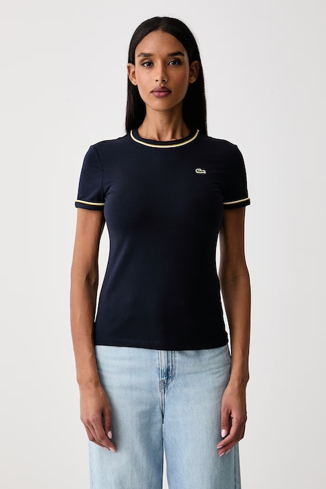 Lacoste T-shirt da donna con cotone blu navy TF5289