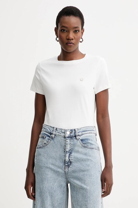 Kenzo t-shirt bawełniany damski kolor biały FF62TS2584SO