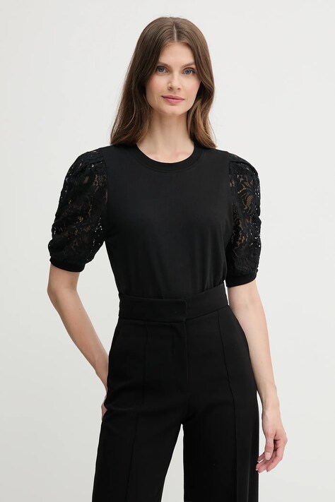 Μπλουζάκι Dkny χρώμα: μαύρο, DJ5T1475
