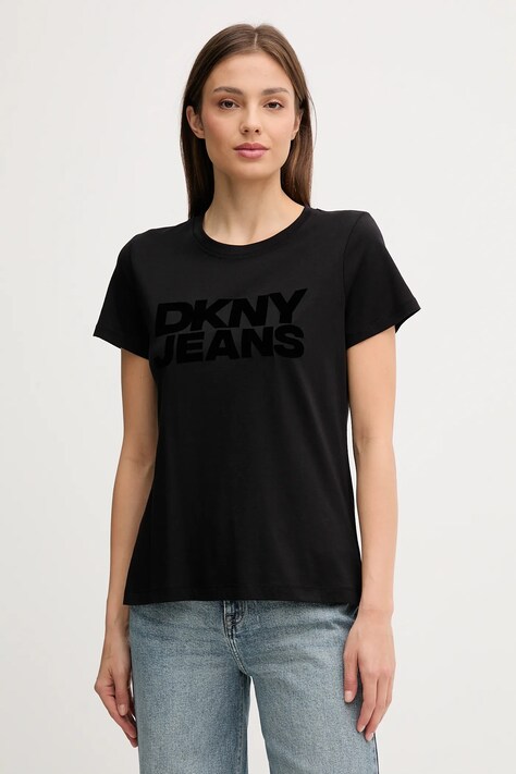 Dkny tricou culoarea negru, DJ4T1265