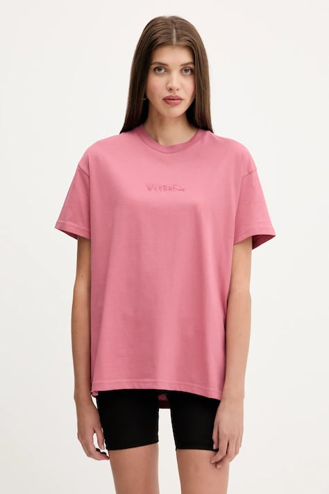 Vans tricou din bumbac culoarea roz, VN000RANZRY1