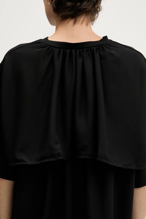 Sisley t-shirt damski kolor czarny 3JTHL1080