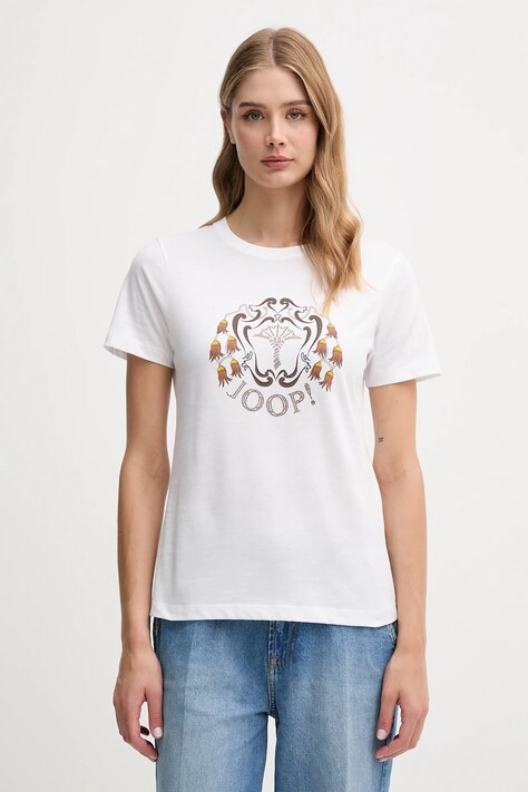 Joop! t-shirt bawełniany damski kolor biały 30047767