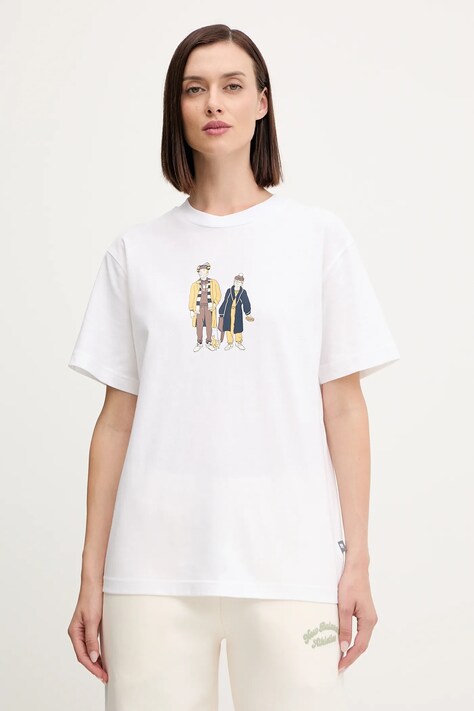 New Balance tricou din bumbac culoarea alb, WT53926WT