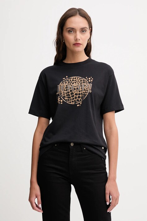 Joop! t-shirt bawełniany damski kolor czarny 30048383