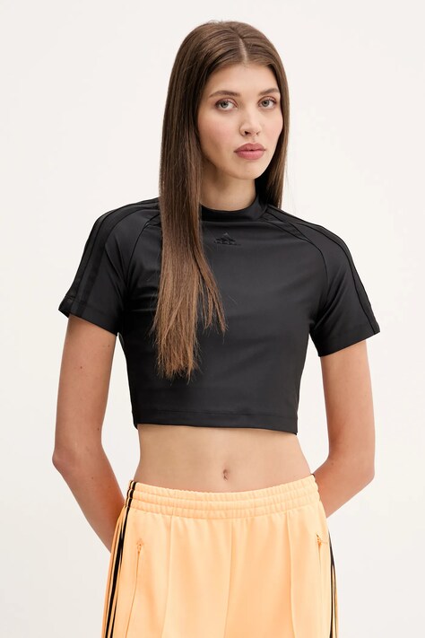 Majica kratkih rukava adidas Originals Teamgeist Top za žene, boja: crna, JZ8278