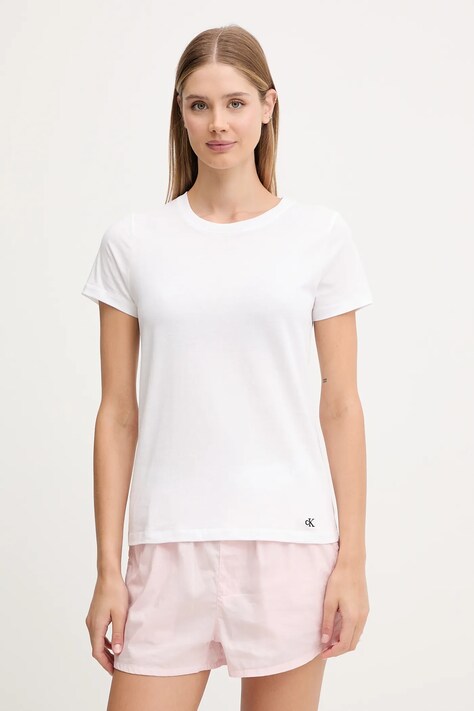 Calvin Klein Underwear t-shirt bawełniany 3-pack damski kolor biały LV00QS7485