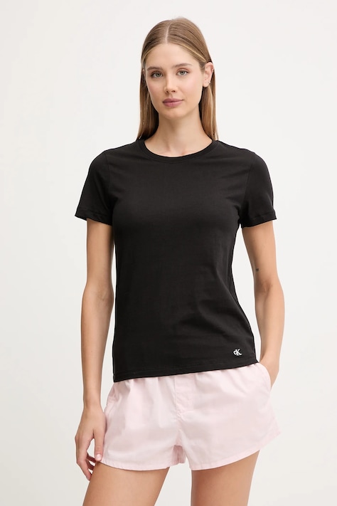 Βαμβακερό μπλουζάκι Calvin Klein Underwear 3-pack χρώμα: μαύρο, LV00QS7485