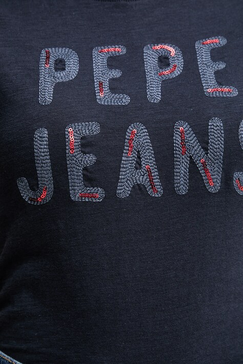 Бавовняна футболка Pepe Jeans — AW25-TSD0ST, темно-синій — фото 5