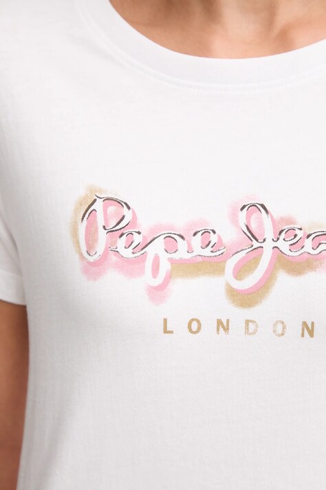 Pepe Jeans t-shirt bawełniany damski kolor biały PL5000027