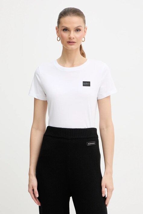 Armani Exchange t-shirt bawełniany damski kolor biały XW001386 AF10356