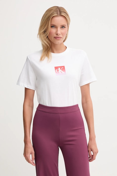 Бавовняна футболка Calvin Klein Jeans колір білий LV047D874G