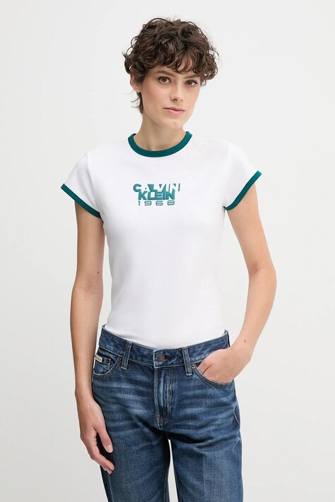 Футболка Calvin Klein Jeans цвет белый LV047D208G