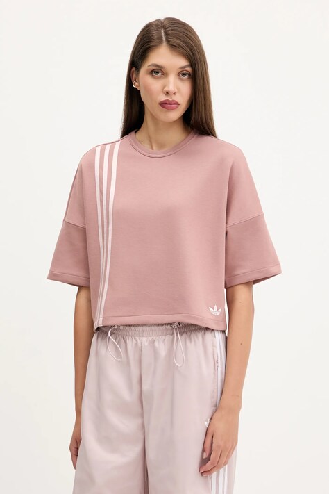 adidas Originals t-shirt 3-Stripes damski kolor pomarańczowy JW3613