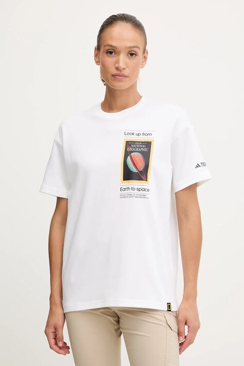 Majica kratkih rukava adidas TERREX za žene, boja: bijela, KC2349