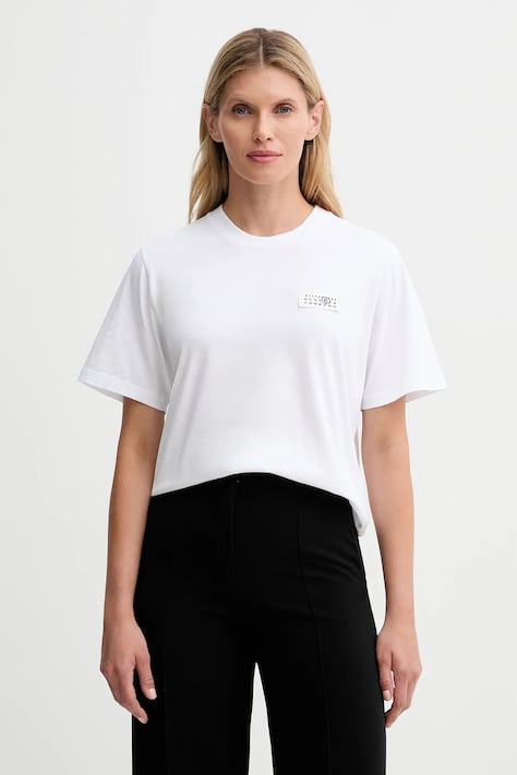 MM6 Maison Margiela tricou din bumbac culoarea alb, S62GD0210.M20115.100