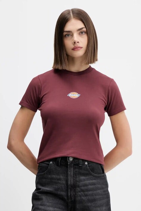 Футболка Dickies колір бордовий DK0A4ZAO