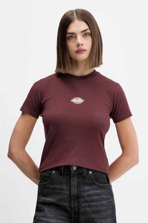 Tričko Dickies dámske, bordová farba, DK0A4ZAO