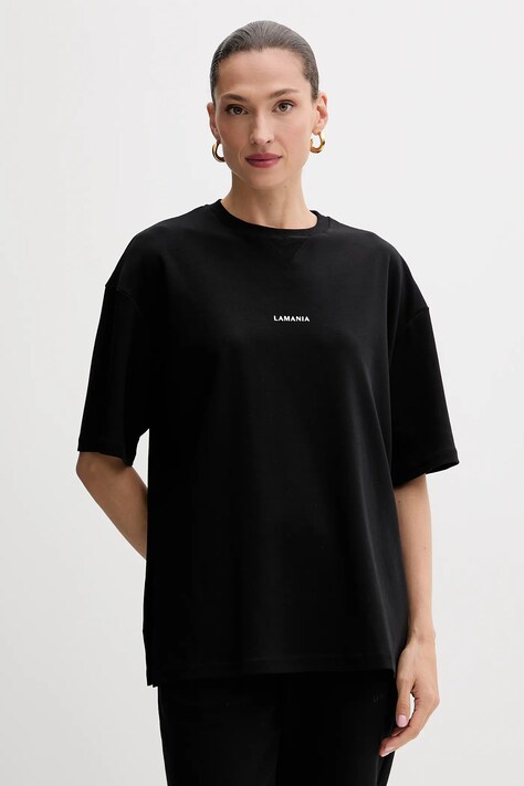 La Mania tricou din bumbac culoarea negru, TEEZY