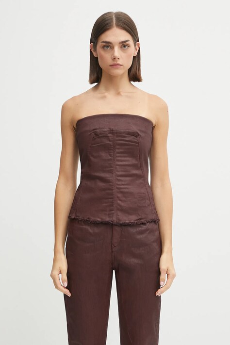 Rick Owens DRKSHDW top Bustier donna colore rosso DS02E7129.SDSW