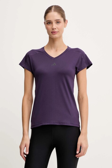 adidas Performance t-shirt treningowy Aeroready Wourkout Essentials damski kolor fioletowy JY2178