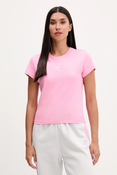 adidas Originals tricou Essentials culoarea roz, JW5040