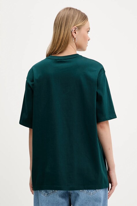 adidas Originals t-shirt bawełniany Essentials damski kolor zielony JW5080