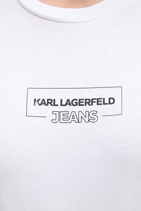 Karl Lagerfeld Jeans футболка жіноча бавовняна — AW25-TSD12C, білий — фото 5