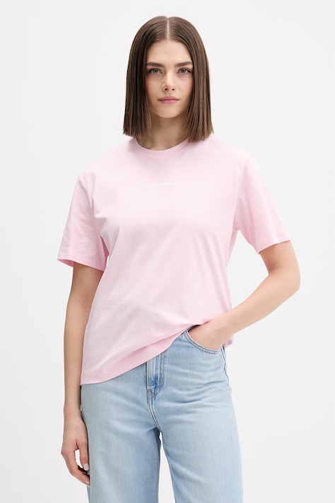 Pamučna majica Karl Lagerfeld Jeans za žene, boja: crna, A4W17003