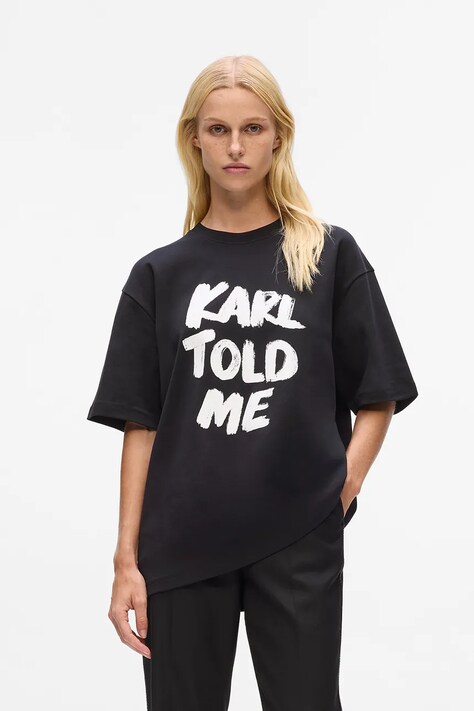 Karl Lagerfeld t-shirt bawełniany Karl Lagerfeld x Paris Hilton damski kolor czarny A4W17101